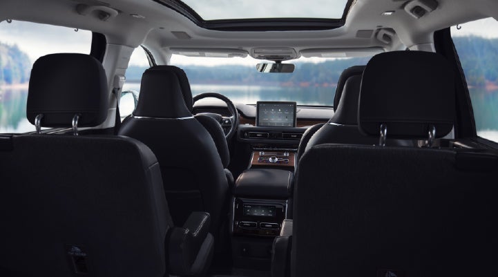 The interior of a 2024 Lincoln Aviator® SUV from behind the second row | Mike Reichenbach Lincoln in Florence SC